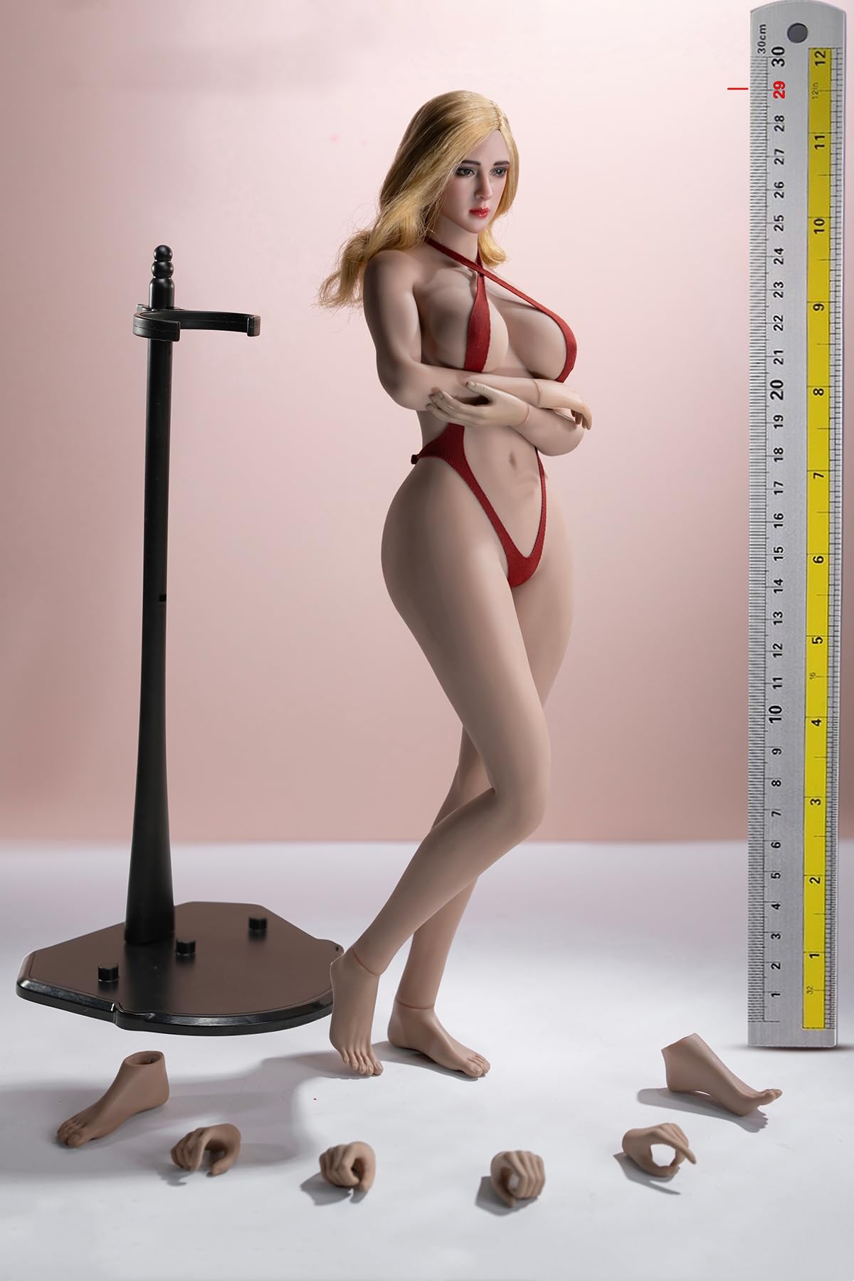 

OBEST TBLeague 1/6 Scale Figure, Western Style, Voluptuous Body, Ultra-Flexible Seamless Head, Bikini Set, Tan, PLLB2023-S53