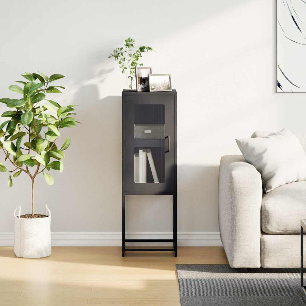 Sideboard In Black 36 X 39 X 107 Cm Cold Rolled Steel