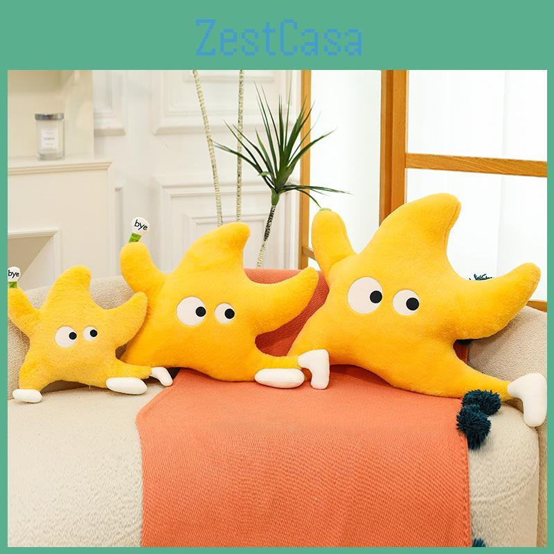 Star Plush Pillow With Running Posture Design For Kids Bed Headboard Decor