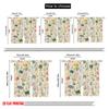 2Pcs,2D Plane Printing Pattern Curtains Literary Garden Polyester Fabric (Without Rod) Home Decor Use For Living Room & Bedroom