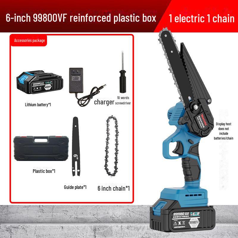 Przenośna bezszczotkowa akumulatorowa piła łańcuchowa - Akumulatorowa piła do przycinania litowo-jonowa do użytku jedną ręką