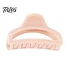 Polished Edge Hair Clip Back Head Claw, Hollow Design Shark with Anti-slip Transparent Teeth, Lightweight Acrylic Shower Claw for Long Thick