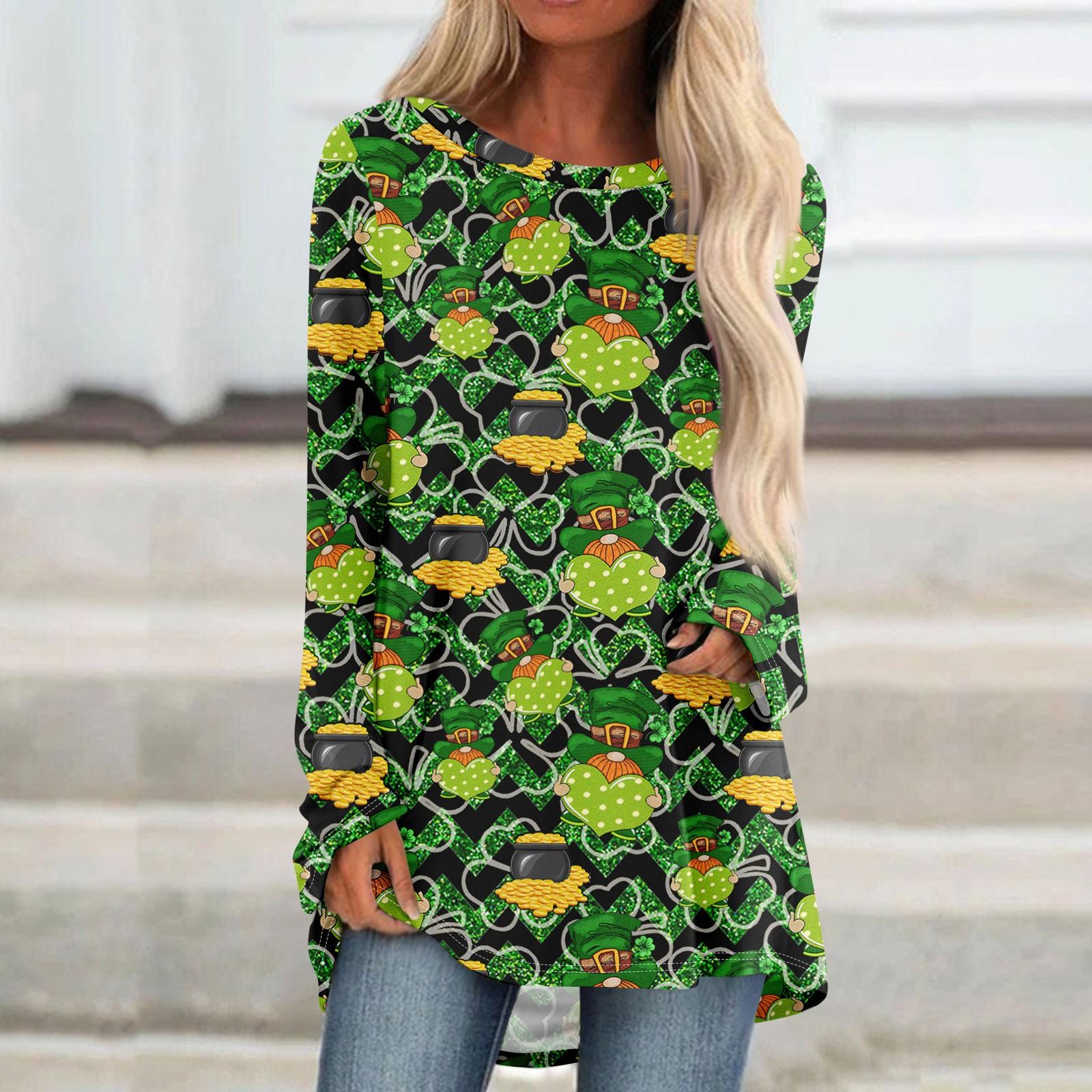 

Жіноча повсякденна модна блузка середньої довжини з довгим рукавом і кольоровим принтом XL жовтий