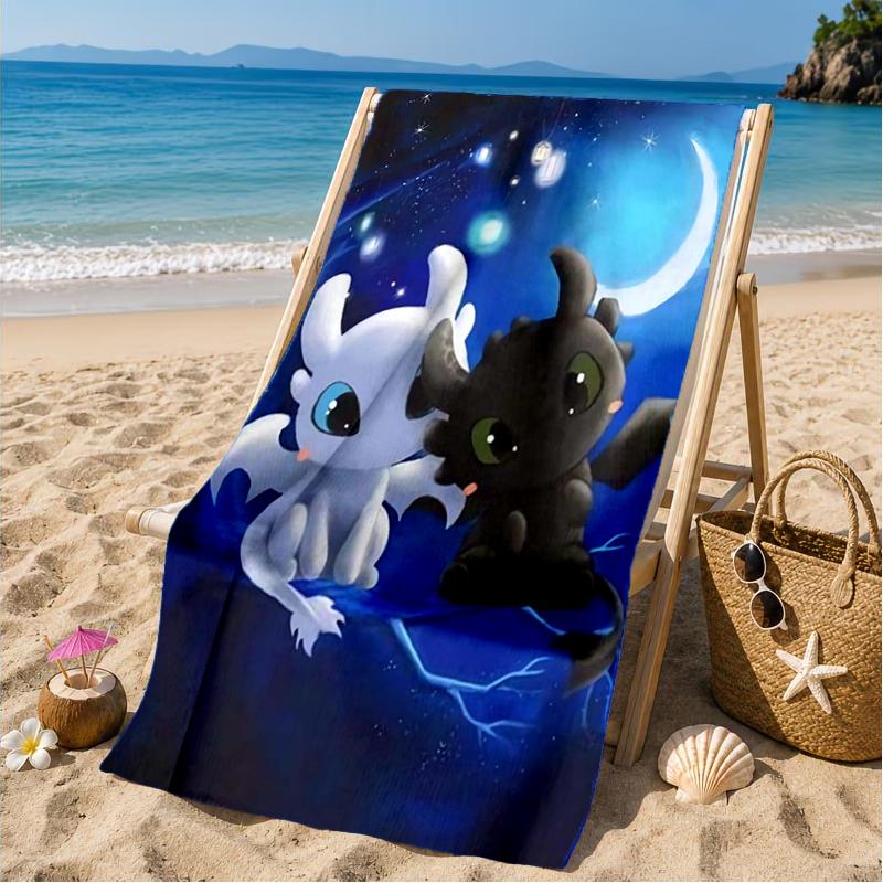 Dragon's Glimmering Fish Beach Towel, Microfiber Beach Towel, Perfect For Pool, Beach, Travel, Home Decor Beach Party Fan gifts