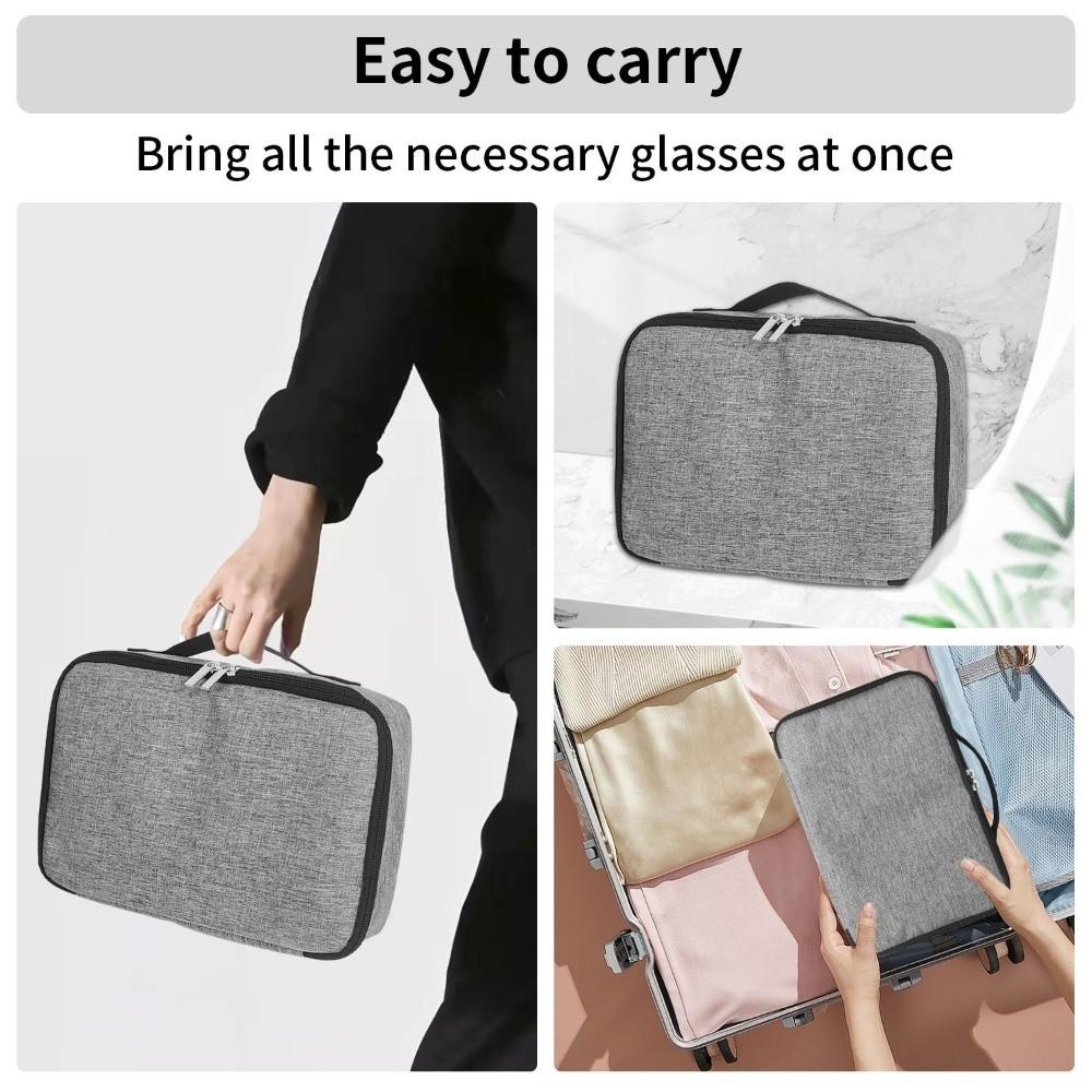 Removable Partitions Glasses Organizer Adjustable Slot Sunglass Storage Pouch