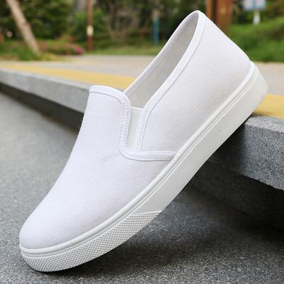 Xiao Bai Shoes, Breathable Women's Summer Work Shoes, Old Beijing Cloth Shoes, Anti Slip Flat Bottom, One Step, Pure White