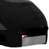 Bump Hat Baseball Hardhat Peaked Breathable Protective Adjustable for Sports Working Black with Orange Edge