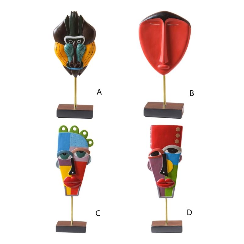 Creative Abstract Face Model Statue Office Desk Art Ornaments Livingrooms Bedroom Dinning Table Centerpieces Decorat