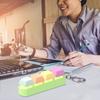 Jouet Fidget à 4 boutons avec son et lumière, portable, anti-stress, clavier mécanique, jouet sensoriel, porte-clés, pendentif, cadeau pour enfants et adultes