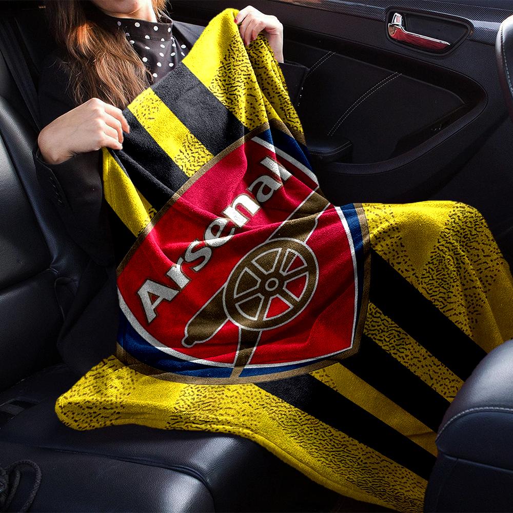 Arsenal F.C Theme Printed Blanket - Perfect for Couch, Bed, Travel & Outdoor Use | Machine Washable, Cozy & Durable.