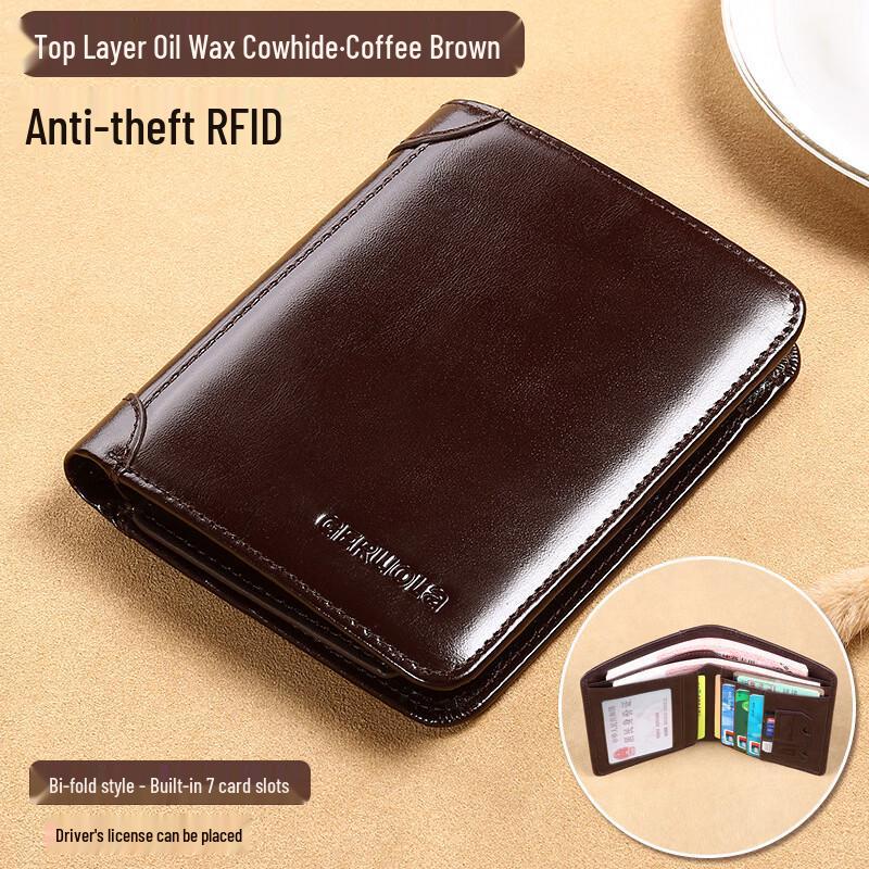 GERUOLA Men s Genuine Leather Bifold/Trifold Wallet