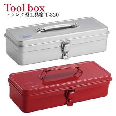 TOYO STEEL T-320 Trunk-Type Tool Box Silver Red Fishing Camping Interior Made Japan