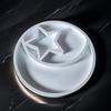 Sturdy Star and Moon Silicone Mold Round Tray Home Accessory for Crafting Supplies and Creative Storage Solution