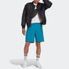 Adidas Originals Clover Adventure Shorts With Solid Color Logo Men Shorts Teal HR4217