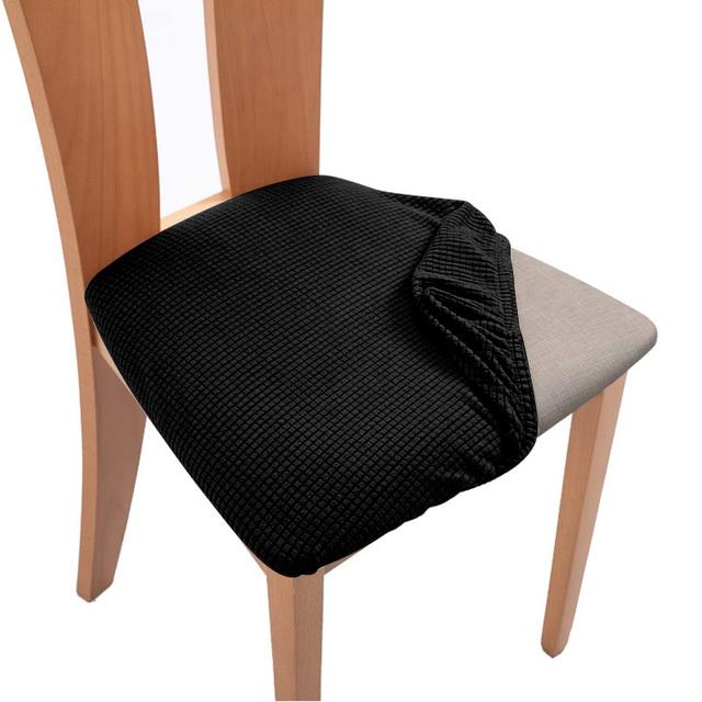 Waterproof Chair Cover Polar Fleece Stretch Cushion Dining Chair Cover Case Easy Install Furniture Protector 1 Pcs Home Decor