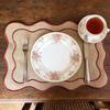 Hemp Embroidered Rectangular Table Mat With Waterproof Cover For Vintage Dining Decor