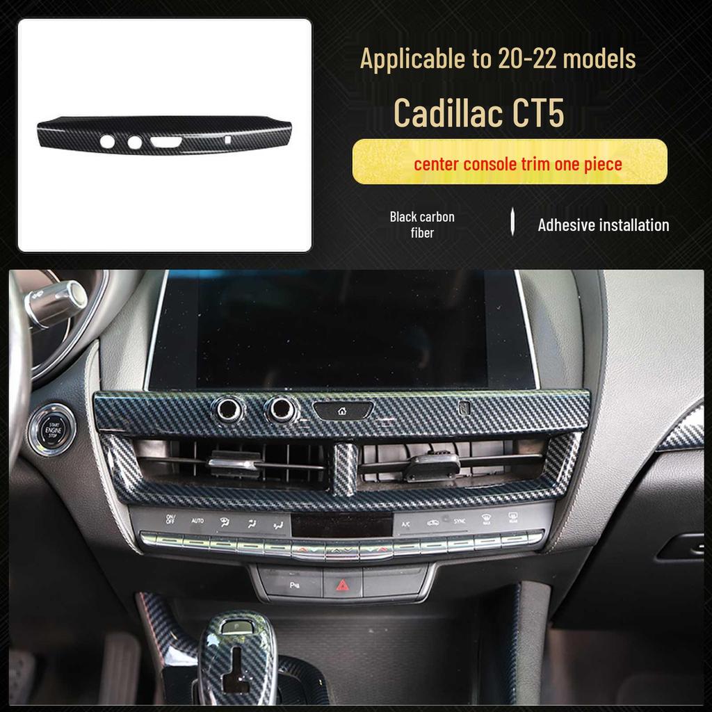 Cadillac CT5 (20-22) Carbon Fiber Interior Trim for Steering Wheel & Console