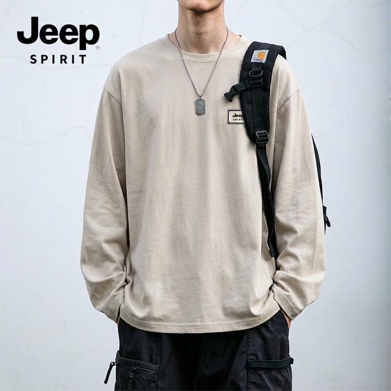 JEEP SPIRIT Men s Casual Cotton Long Sleeve Tee