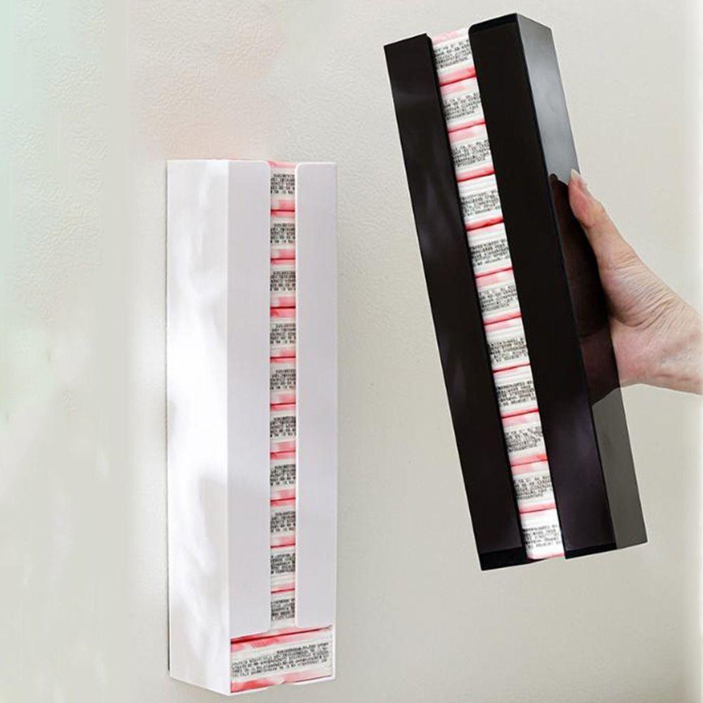 Wall Mounted Pocket Tissue Dispenser Plastic Mini Napkin Storage Box  Kitchen