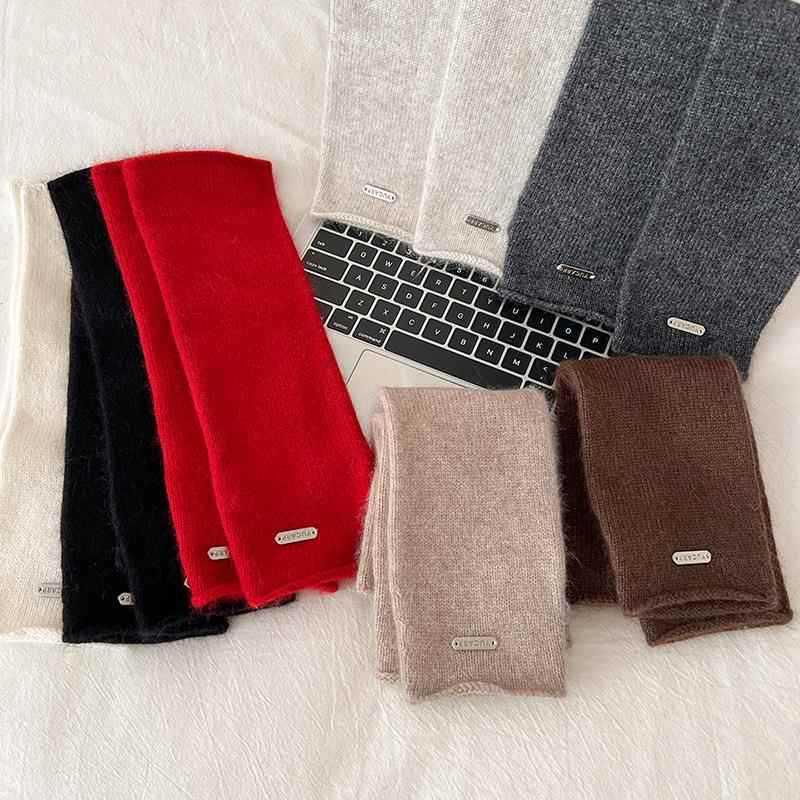 Knitted Long Fingerless Gloves for Women Warm for Autumn and Winter  Cloud Like Soft Texture  Raccoon Fleece  Fingerless Pile Sleeves