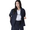 [Nano Universe] Open Collar Shirt Multifunctional Lightweight Stretch-SHELTECH (Setup Possible) Ladies F 120 Navy 673-5121303