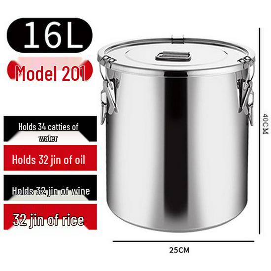 Barril Sellado Multiusos de Acero Inoxidable 304 para Almacenamiento de Vino, Té, Leche, Fermentación, Aceite o Arroz