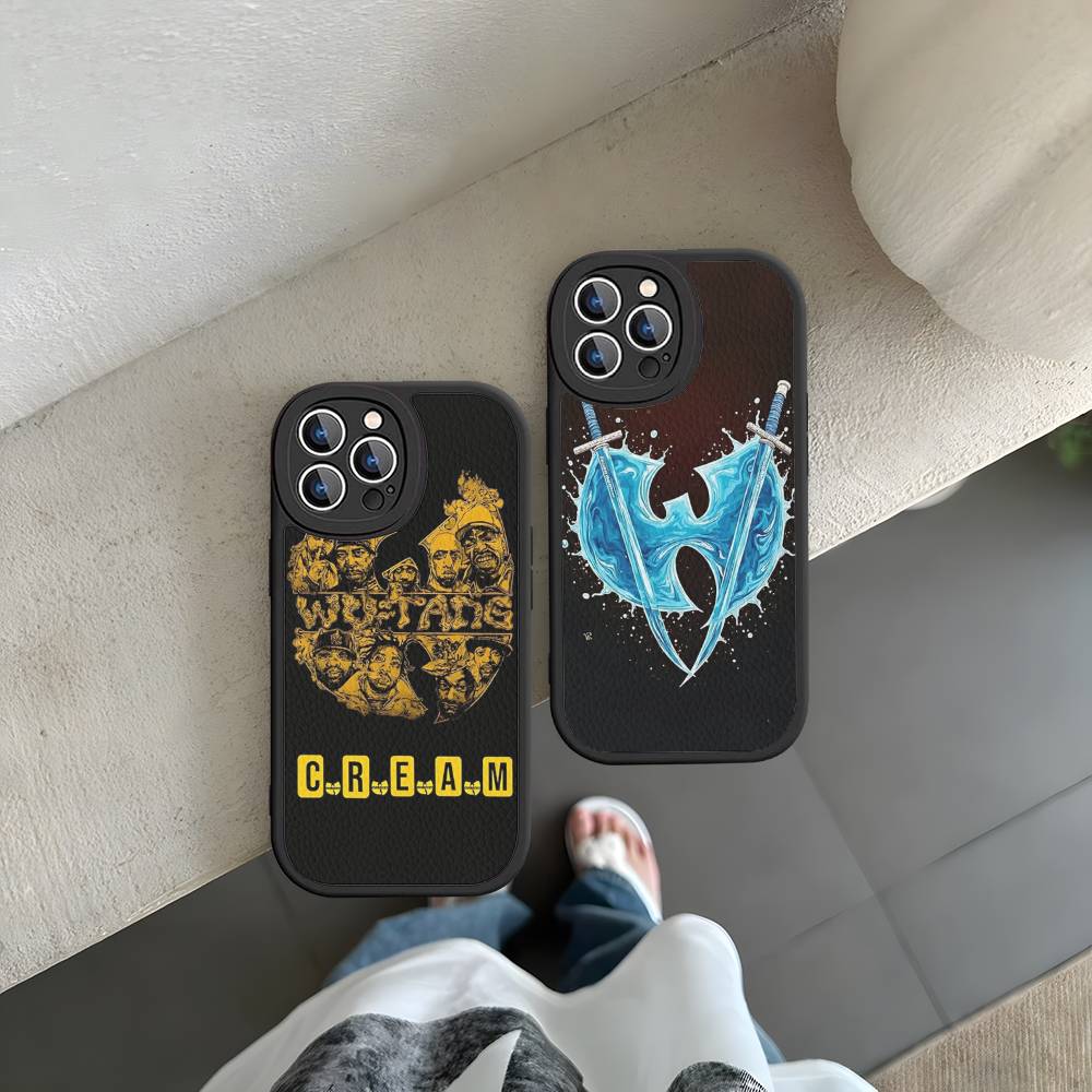 W-wu T-tang Clan Hip-hop Music Group Phone Cover For IPhone 11 12 13 14 15 16 Pro Max Mini Plus Soft Leather Case