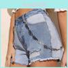 Hip Hop Flame Metal Waist Chain For Women With Adjustable Length Summer Fashion Accessory
