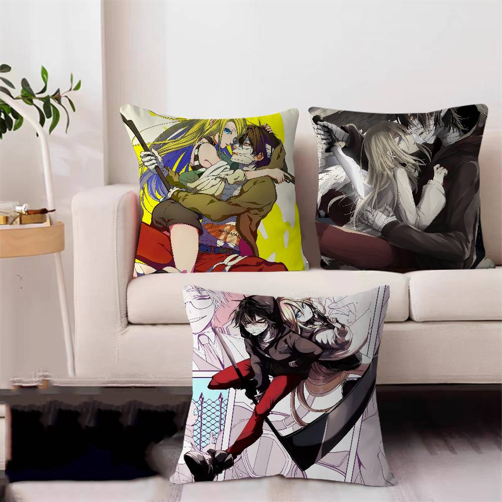 Anime Angels-of-Death Cushion Cover Inches Farmhouse Decor Home Throw Pillow Covers for Couch Decorations