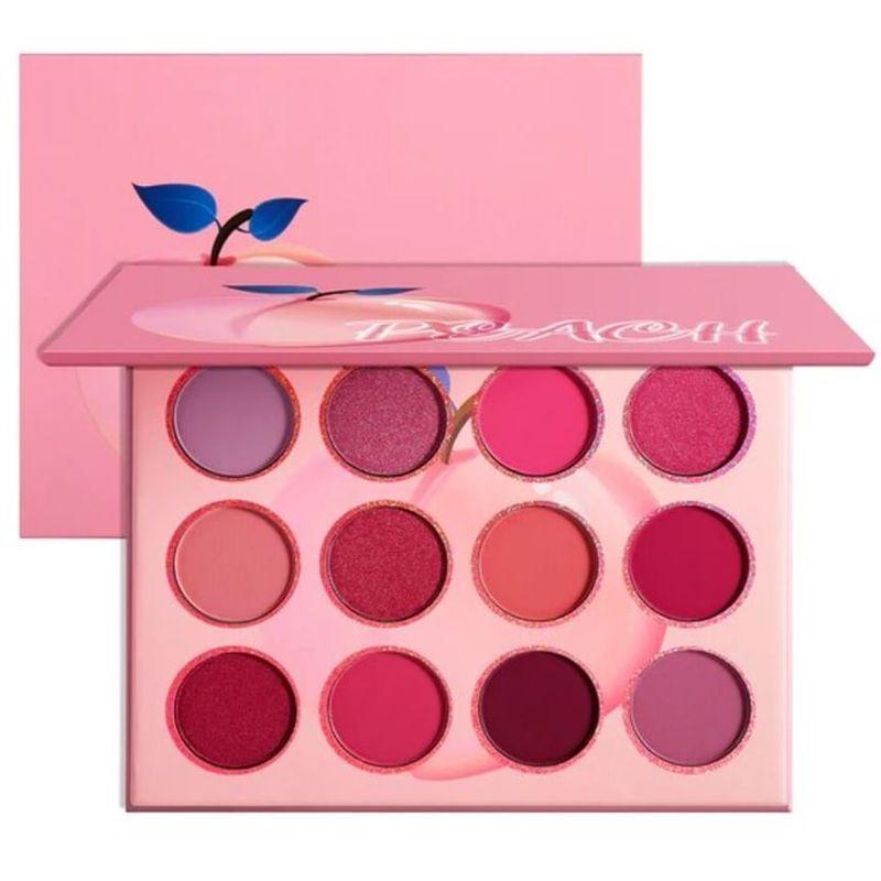 DE'LANCI - 12 Colors Pink Peach Eyeshadow Palette