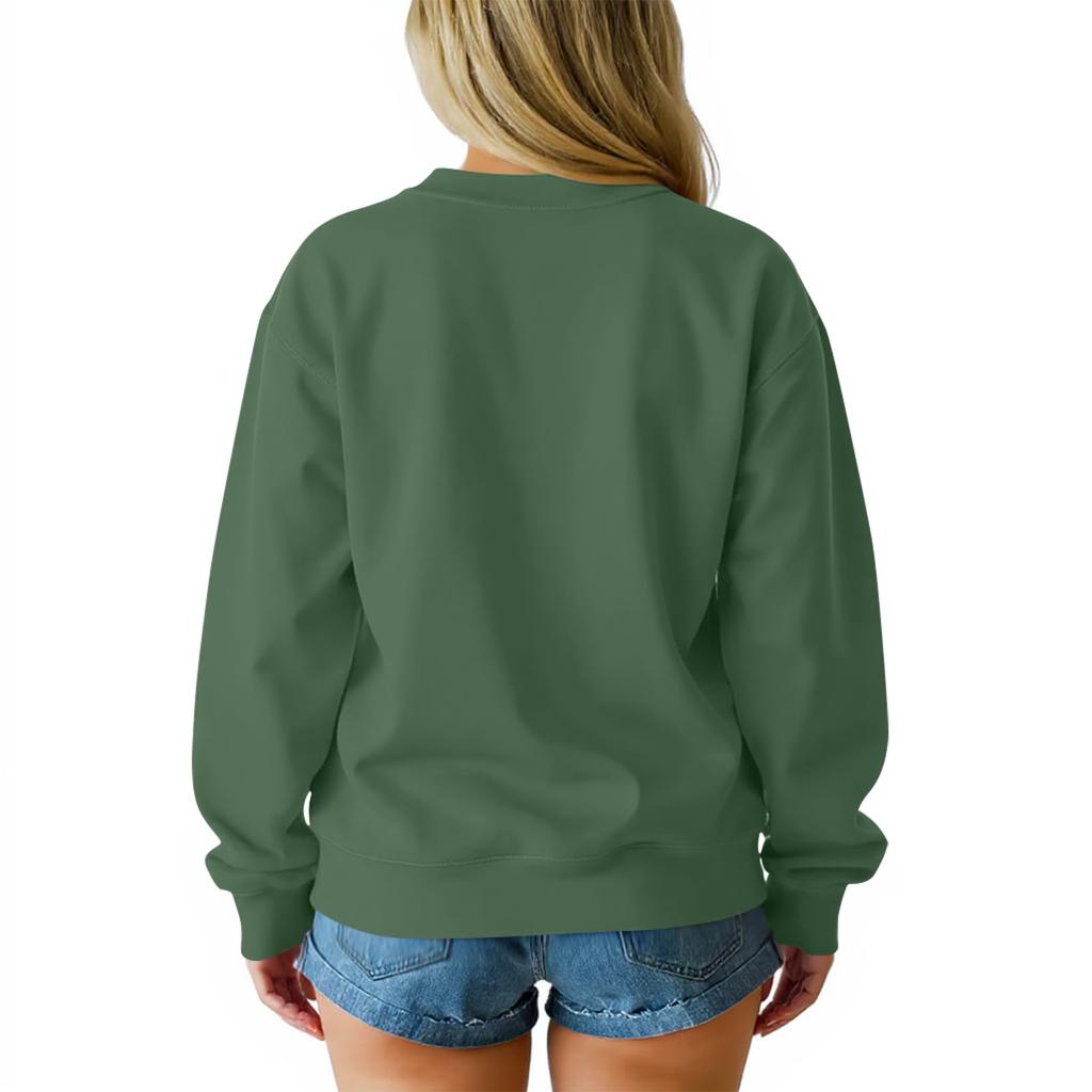 Women's Loose Comfortable Casual Fashionable Character Printing Round Neck Long Sleeved Sweatshirt