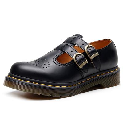 Mary Jane Women's Genuine Leather Double Buckle Low-Top Shoes – British Fashion Casual Student Shoes