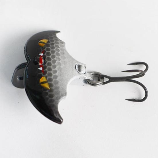 5Pcs Artificial Fishing Baits Hard Lures Treble Hook Design Floating Topwater Fishing Lures Bionic 3D Bat Baits