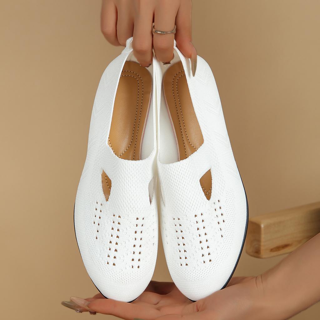 Fashion Women's Flats Shoes 2024 New Simple Round Toe Anti-Slip Flats Shoes Loafers Outdoor Casual Comfortable Breathable Women's Shoes