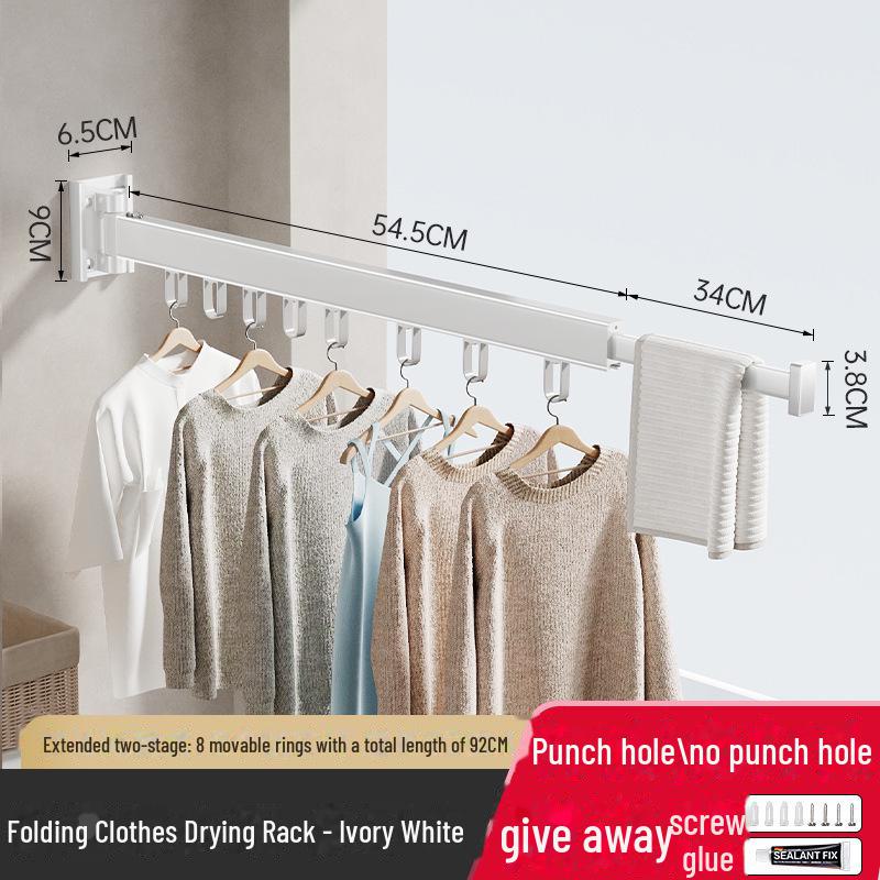 

Складна стійка для сушіння одягу, що кріпиться на стіну, для використання в приміщенні/зовні