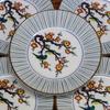 Waza no Kura Plate Stylish Kutani Ware Medium Plate Set with Plum and Bird Japanese Made in Perfect as a Wedding Set 5-Piece Designs. High-Quality