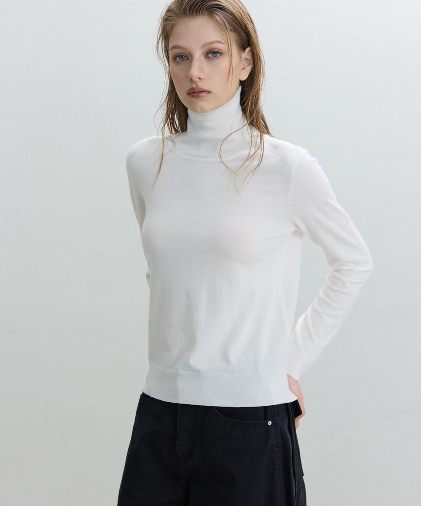 Dito Basic Thin Turtleneck [Ivory]