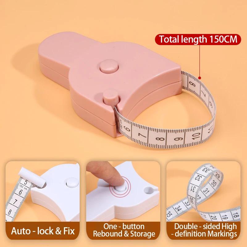 Portable Measuring Tape Mini Ruler Retractable Metric Tape in Inches Measuring Film for Body Soft Measuring Tape JC001