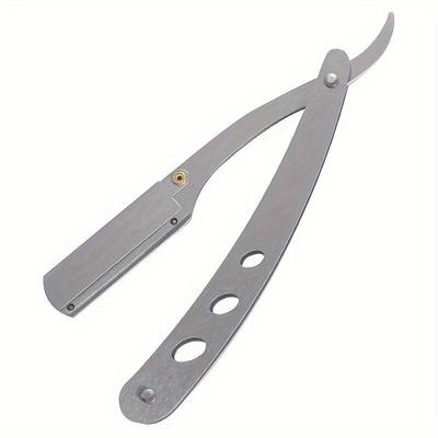 1set Men Straight Barber Edge Steel Razors Folding Shaving Knife Hair Removal Tools with Blades Foldable Hair Blade Barber Straight Razor