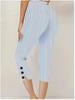 2026 Zomer Elastische Knop Slim-Fit Geprint Driekwart Casual Broek