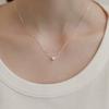 (92.5 Silver) Mother of Pearl Heart Pendant Necklace Nz2433