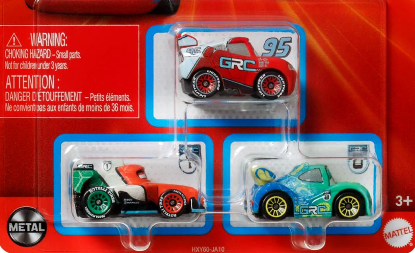 

Машинки 2024 Mattel Mini Racers Литые Мини-машинки Набор из 3 штук GRC Global Racers Cup Молния Маккуин Франческо Бернулли Карла Велосо Дисней Пиксар Аниме Мини
