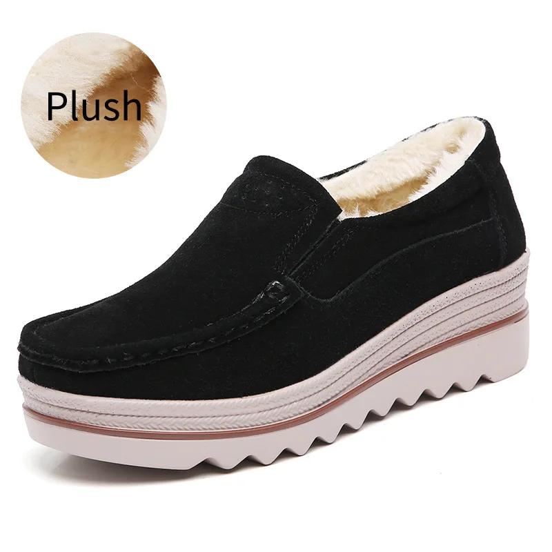 Genuine Leather Women's Casual Shoes Loafers Autumn Women Platform Shoes Sneakers Wear-resistant Women Flats Zapatillas De Mujer