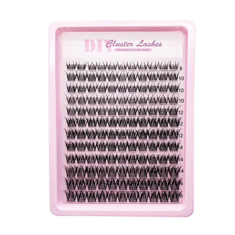 Flat False Eyelashes Stable Segmented Hairs 30P40P50P60P80P14 Rows Curled