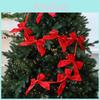 Christmas Tree Decorations With Red Bow And Ball Garland For Holiday Home Decor