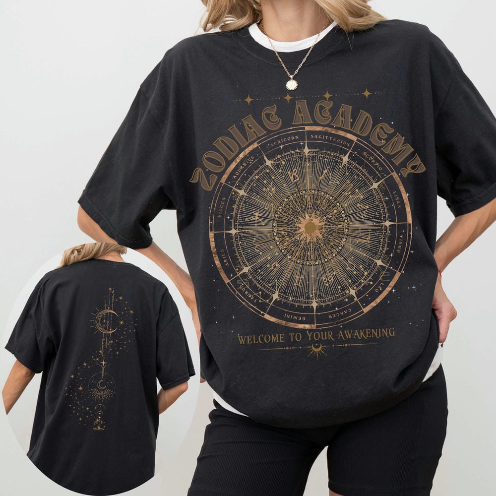 Retro Zodiac Academy Comfort Tshirt For Fan Celestial Heirs Band Ignis and Aqua Tshirt Daily Casual Y2K Top Trendy Streetwear