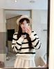 Trendy Striped Color Block Knit Pullover Sweater - Casual, Versatile, and Age-Reducing for Autumn/Winter