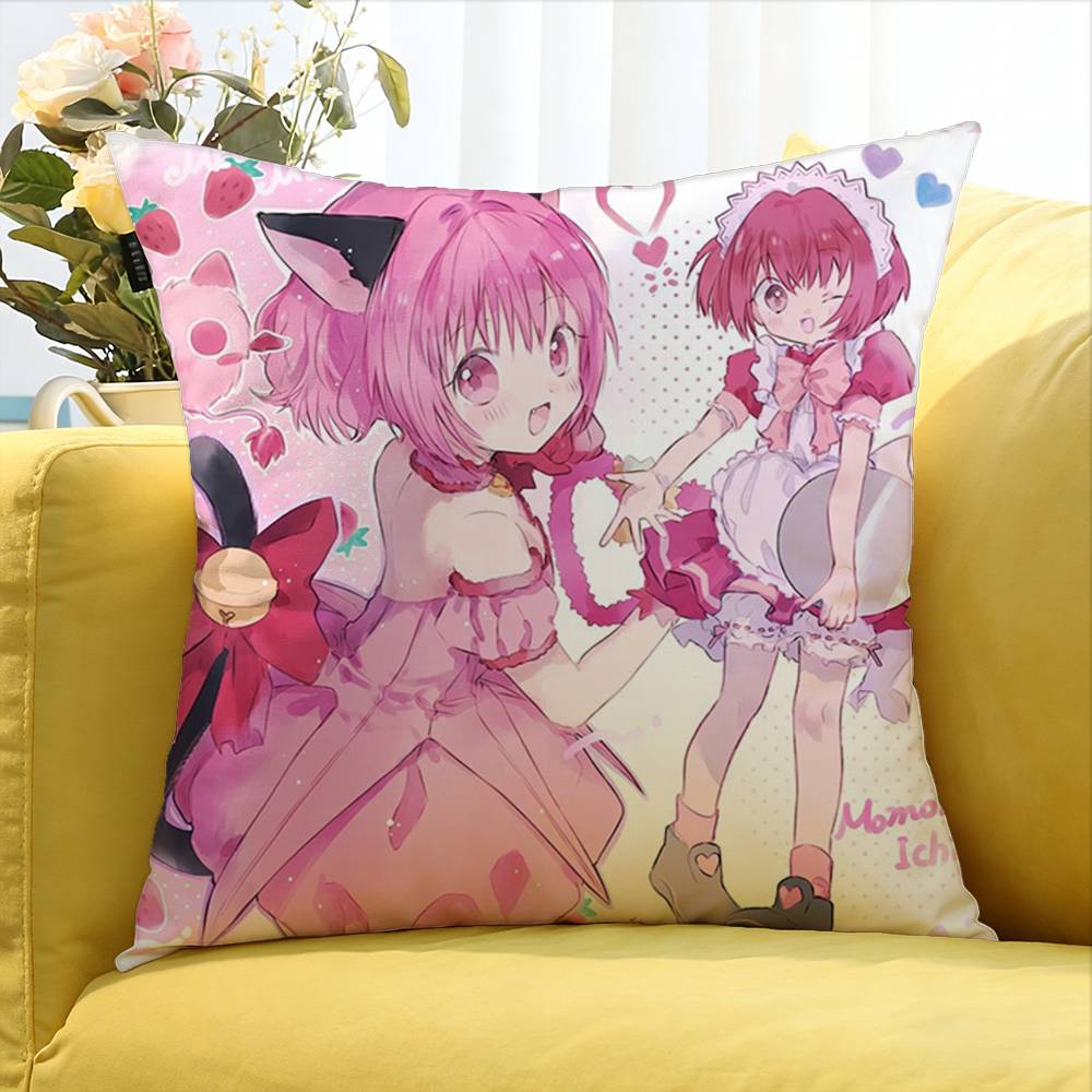 Magical Girl Tokyo MMew MMew World Various Sizes Square Pillow Case For Car Home Bedchamber Decor