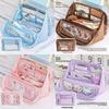 Canvas Multicompartment Pencil Case With Detachable Design For Students And School Use