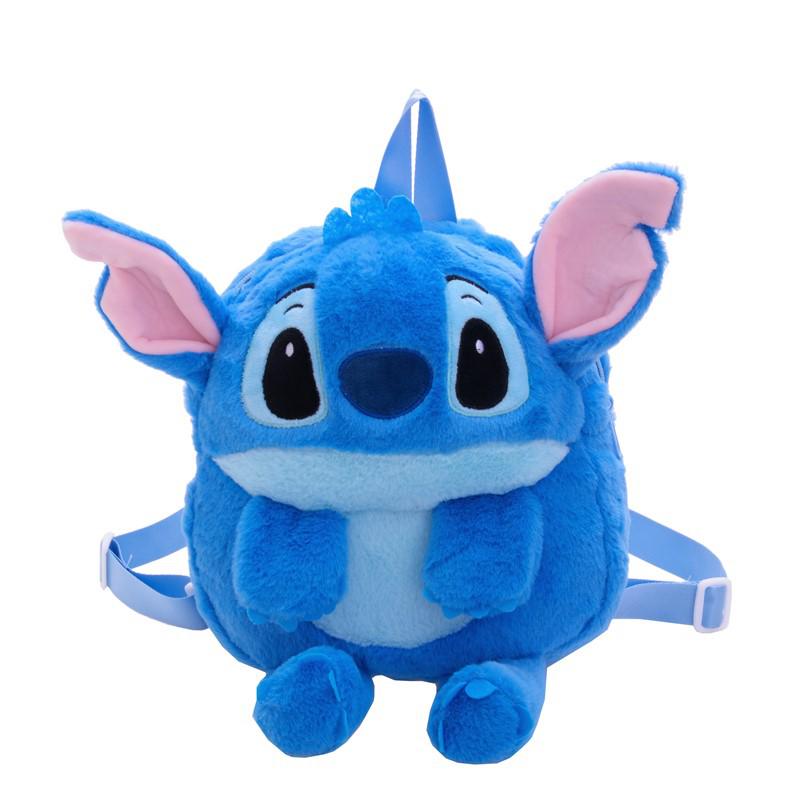 Stitch Cartoon Plush Doll Backpack - Cute & Fluffy Bag for Girls